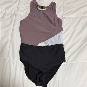 Five the Label YXL Leotard in Mauve and Black
